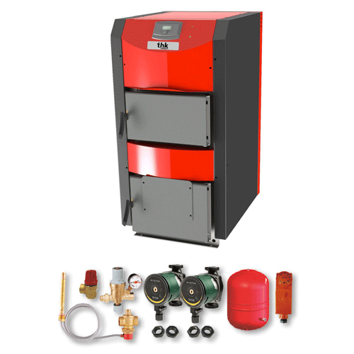 Caldeira a Lenha ACTIVE 30Kw Com KIT INSTALAÇÃO