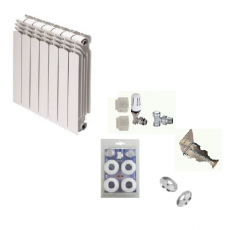 KIT 100 Elementos Radiadores + 12 Torneiras Termostáticas KIT 100 Elementos Radiadores + 12 Torneiras Termostáticas