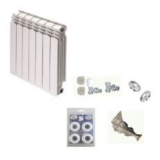 KIT 60 Elementos Radiadores + 8 Torneiras Manuais KIT 60 Elementos Radiadores + 8 Torneiras Manuais