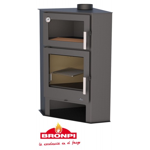 Salamandra a Lenha com Forno Lerma H - Bronpi Salamandra a Lenha com Forno Lerma H - Bronpi