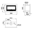 Recuperador de Calor a Lenha Florida P Vision - Bronpi