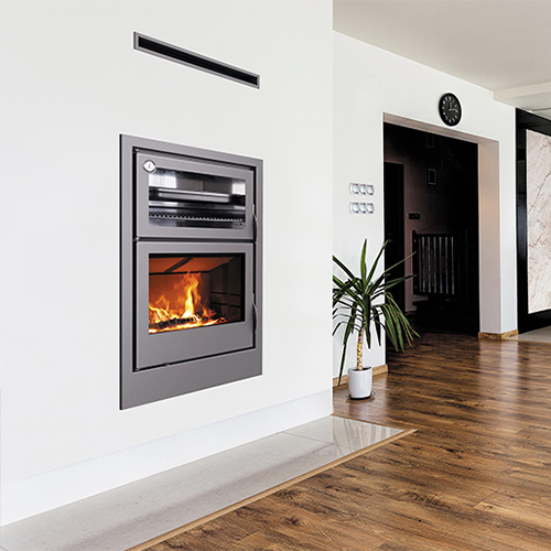 Salamandra a Lenha com Forno Atlas Inserível - Carbel Salamandra a Lenha com Forno Atlas Inserível - Carbel