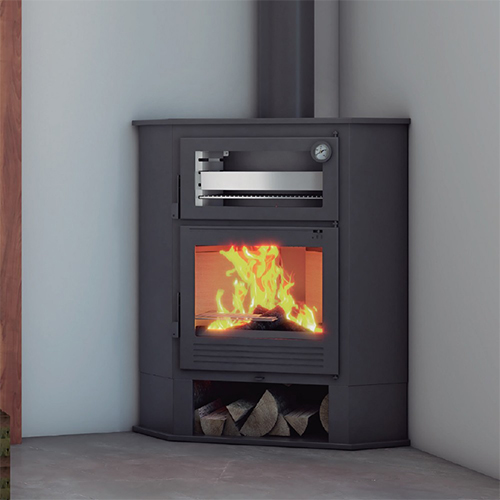 Salamandra a lenha CH-8 R Canto C/ Forno - FM Salamandra a lenha CH-8 R Canto C/ Forno - FM