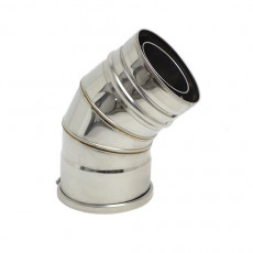 Curva 45º Bifluxo Inox 100-150 - Faber