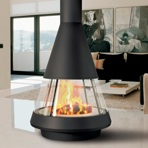 Salamandra a Lenha Mallorca com vidro - Hergom