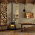 Salamandra a Lenha Com Forno Sagra CH - Lacunza