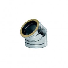 Curva Inox Parede Dupla 45º Diâmetro: 80-130 MM Curva Inox Parede Dupla 45º Diâmetro: 80-130 MM