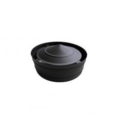 Diâmetro: 80 MM, Chapéu com Aba em Inox Rígido Preto