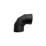 Diâmetro: 180 MM, Curva 90 º em Aço Inox Rígido Antracite
