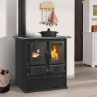 Fogão a lenha Rosetta Sinistra Aço - Nórdica & Extraflame