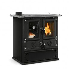 Fogão a lenha Rosetta Sinistra Aço - Nórdica & Extraflame