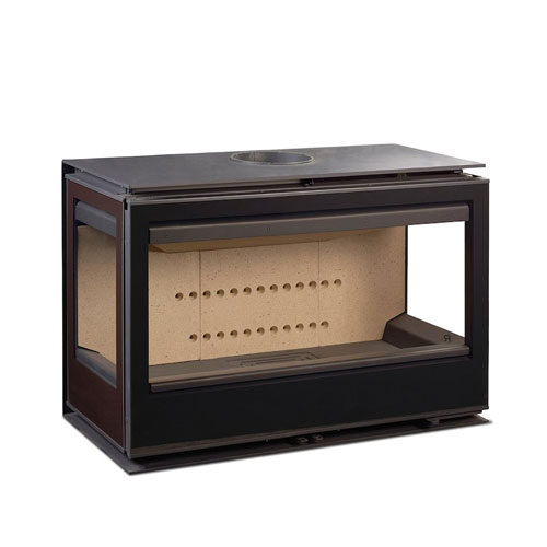 Salamandra a Lenha Habit 93 TC + T C/ Kit de Ventilação - Rocal