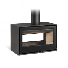 Salamandra a Lenha Habit 100 DC + T S/ Kit de Ventilação - Rocal