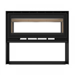 Salamandra a Lenha Linea 100 Duo com Dupla Face Lenheiro - ADF
