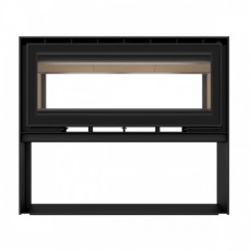 Salamandra a Lenha Linea 100 Duo com Dupla Face Lenheiro - ADF