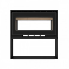 Salamandra a Lenha Linea 85 Duo com Dupla Face Lenheiro - ADF