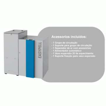 Caldeira A Pellet Para Aquecimento 20 Kw + Kit de Instalação - Easypell 
