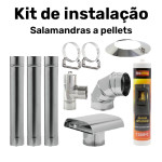 Kit de Instalação Para Salamandras a Pellets - Tubo em Inox