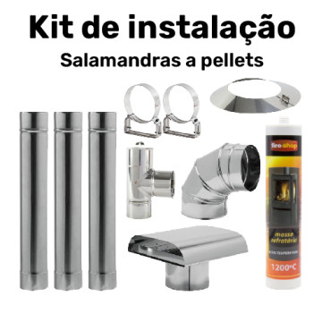 Kit de Instalação Para Salamandras a Pellets - Tubo em Inox