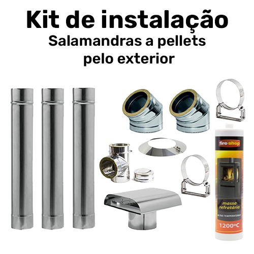 Kit de Instalação Salamandra a Pellets pelo Exterior Kit de Instalação Salamandra a Pellets pelo Exterior