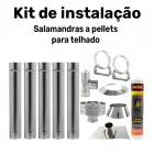 Kit de Instalação Salamandra a Pellets Saída para o Telhado pelo Interior