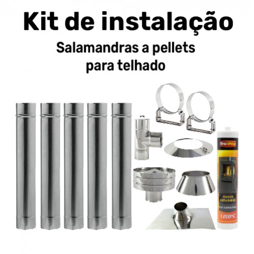 Kit de Instalação Salamandra a Pellets Saída para o Telhado pelo Interior