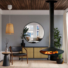 Salamandra a Lenha Suspensa Gota Rotativa  