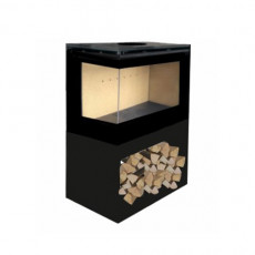 Salamandra a Lenha Eco Stand Panorâmico 80X60 c/lenheiro - Albicalor