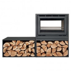 Salamandra a Lenha Osiris Stand Dupla Face 1000 c/Lenheiro - Albicalor