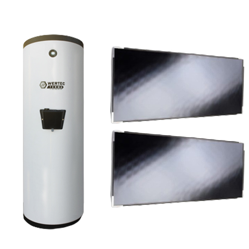 Kit Solar Horizontal A.Q.S C/ Acumulador Wertec 300 Lts 2 Serpentinas - Wertec Kit Solar Horizontal A.Q.S C/ Acumulador Wertec 300 Lts 2 Serpentinas - Wertec