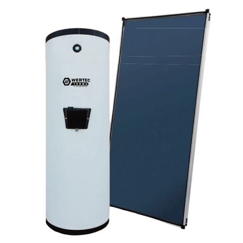 Kit Solar C/ Acumulador Wertec 200 Lts 2 Serpentinas - Wertec Kit Solar C/ Acumulador Wertec 200 Lts 2 Serpentinas - Wertec