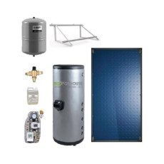 Kit Solar Circulação Forçada Aço Inox 200L - 1 Coletor - Ecoforhouse