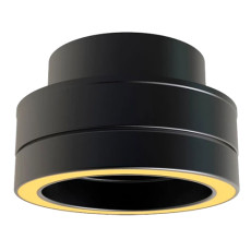 Manguito em Inox Preto Parede Dupla, Diâmetro: 80 MM Manguito em Inox Preto Parede Dupla, Diâmetro: 80 MM