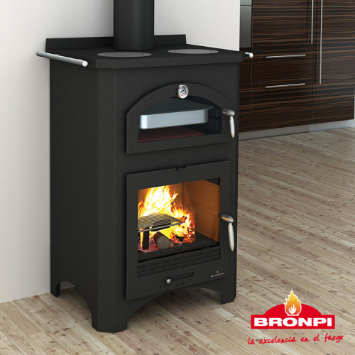 Salamandra a Lenha com Forno Monza - Bronpi Salamandra a Lenha com Forno Monza - Bronpi