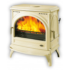 Salamandra a Lenha CARVIN Esmaltada Creme - Ferro fundido - GODIN