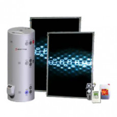 Kit Solar Circulação Forçada 300 L, 2 Colectores Gold 200 - ZANTIA